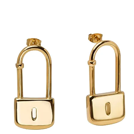 ALMYNOMA - Γυναικεία σκουλαρίκια LOCKET Gold