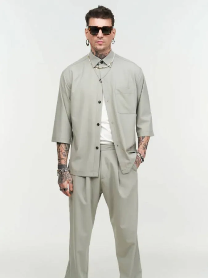 STEFAN - Ανδρικό πουκάμισο 9505 Light Green