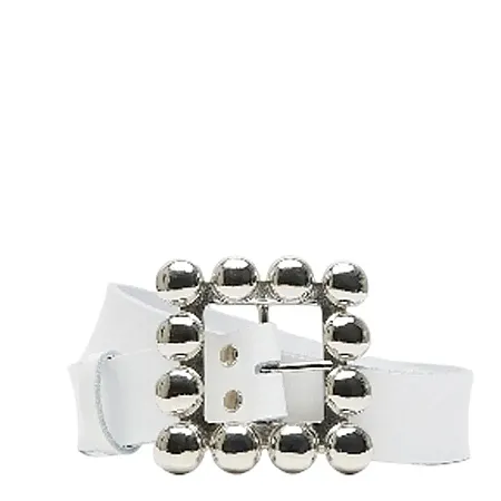 LEATHER TWIST-Γυναικεία ζώνη SANDY SS25/06 ΛΕΥΚΟ