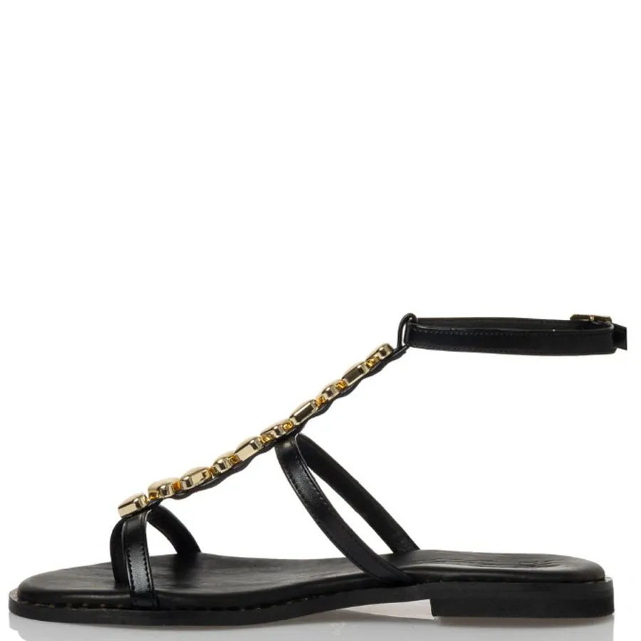 SANTE-Γυναικεία πέδιλα 25-413-01 Μαύρο