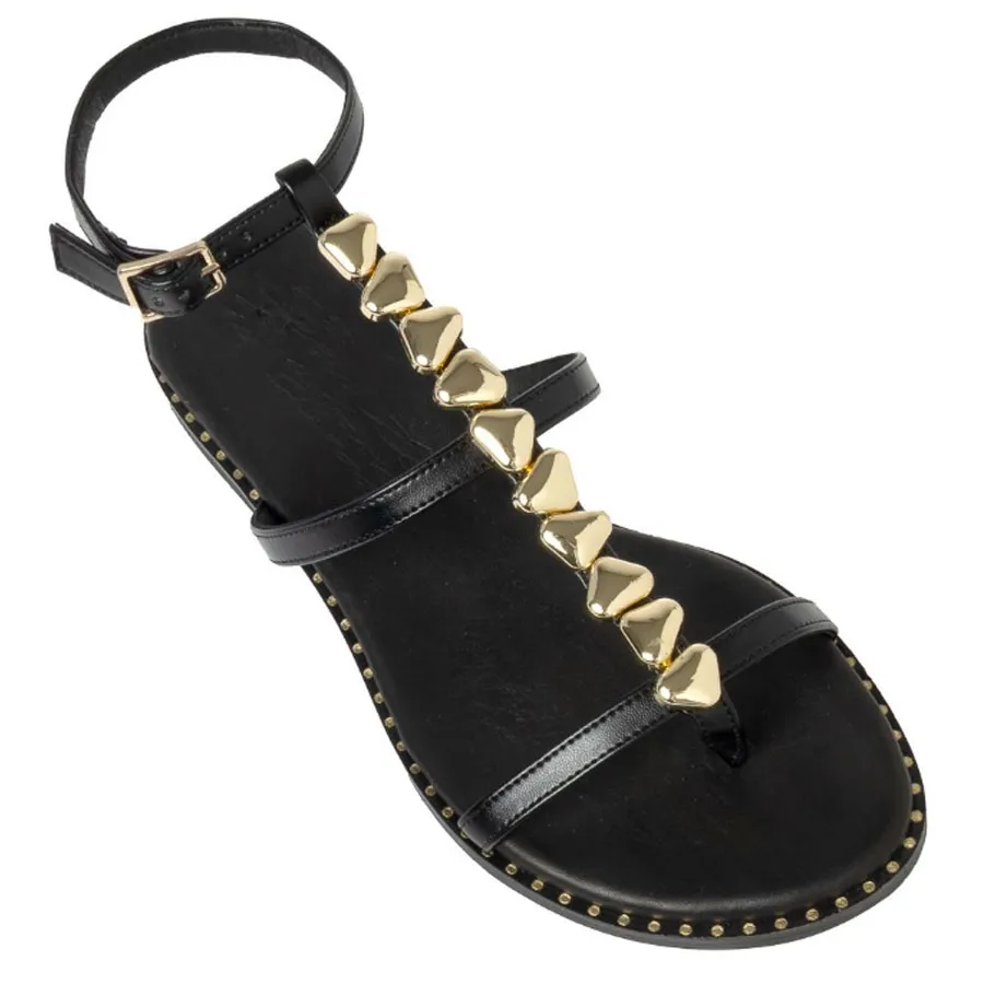 SANTE-Γυναικεία πέδιλα 25-413-01 Μαύρο