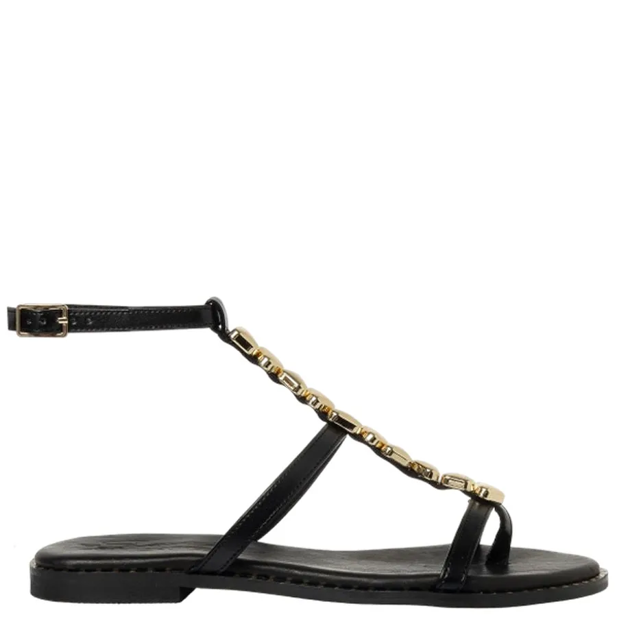 SANTE-Γυναικεία πέδιλα 25-413-01 Μαύρο