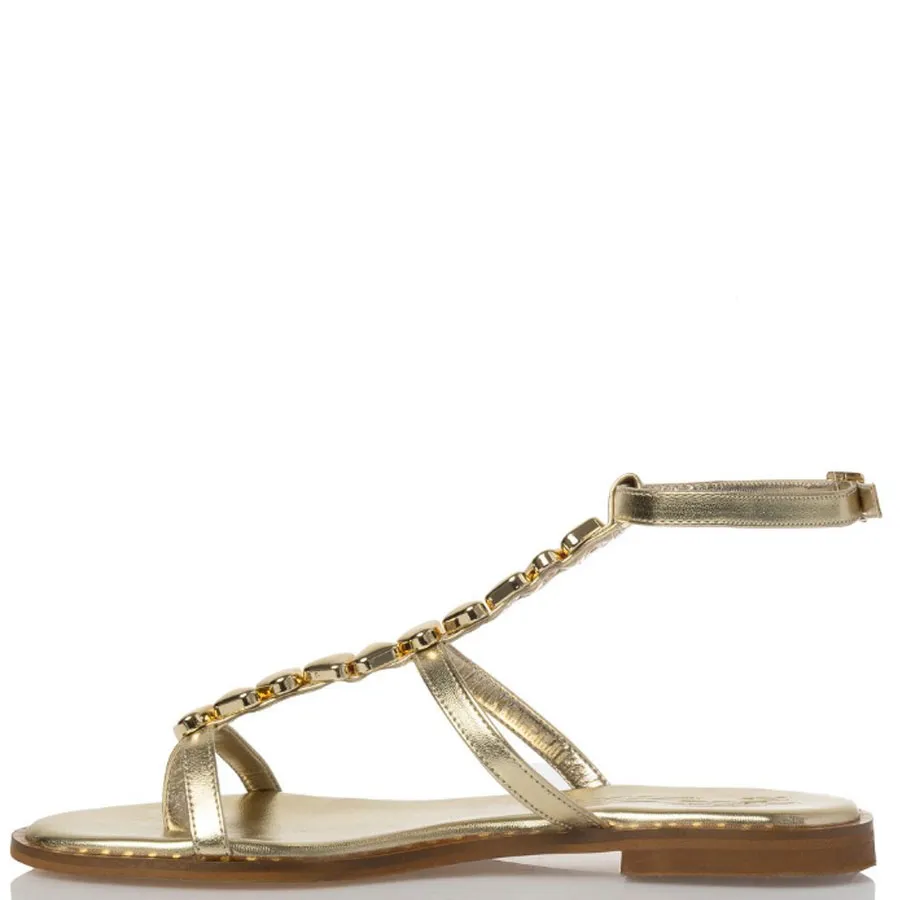 SANTE-Γυναικεία πέδιλα με ιδιαίτερα άνετη φόρμα 25-413-20 Χρυσό