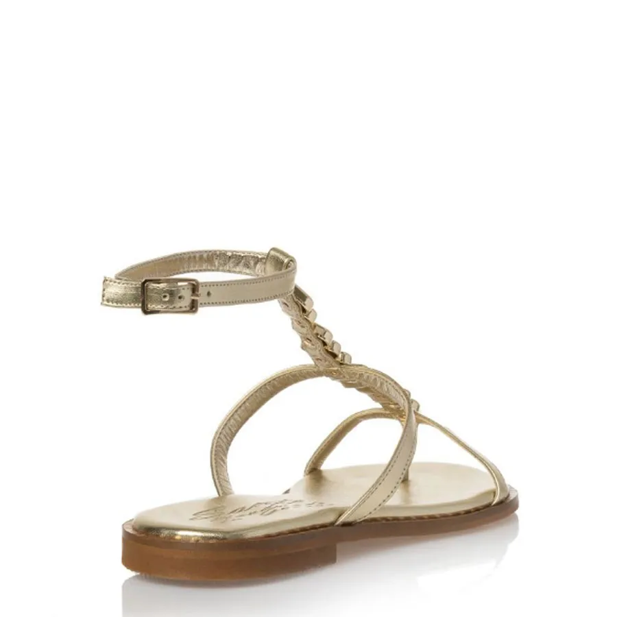 SANTE-Γυναικεία πέδιλα με ιδιαίτερα άνετη φόρμα 25-413-20 Χρυσό