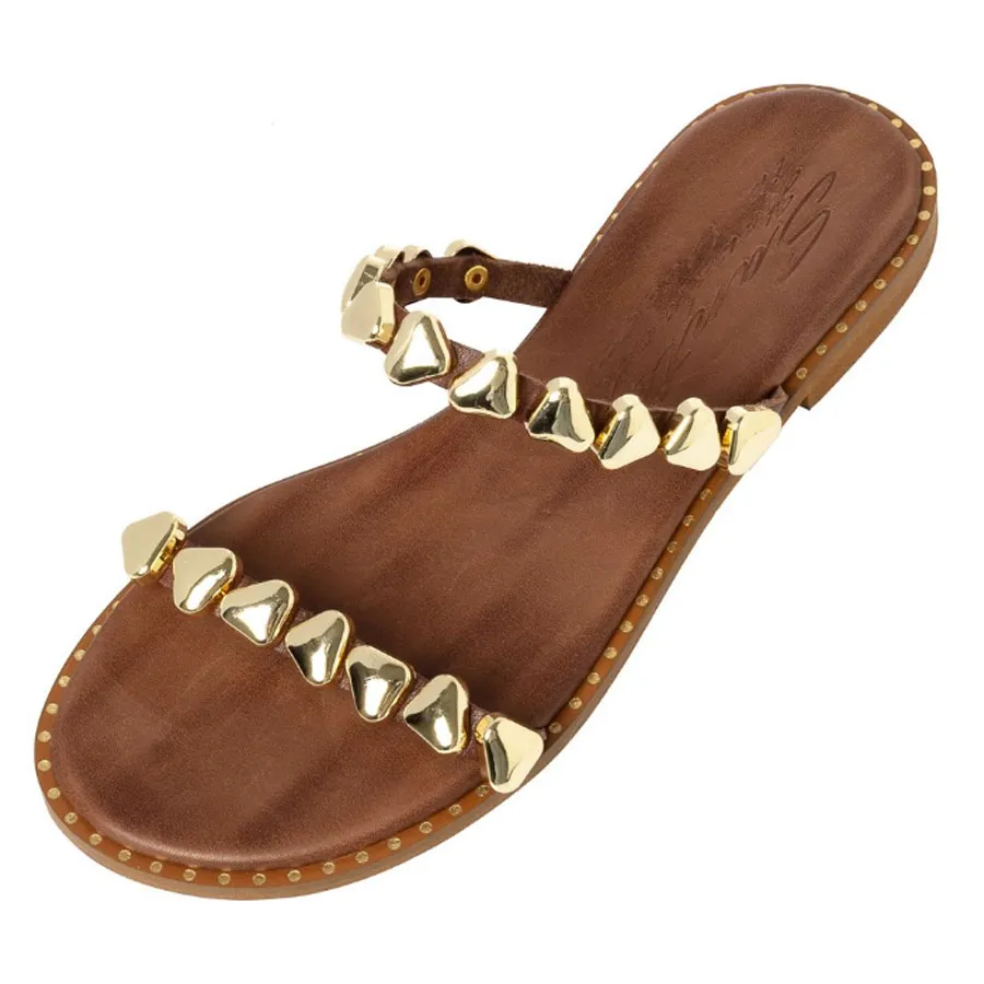 SANTE - Γυναικείες παντόφλες 25-412-32 Καφέ