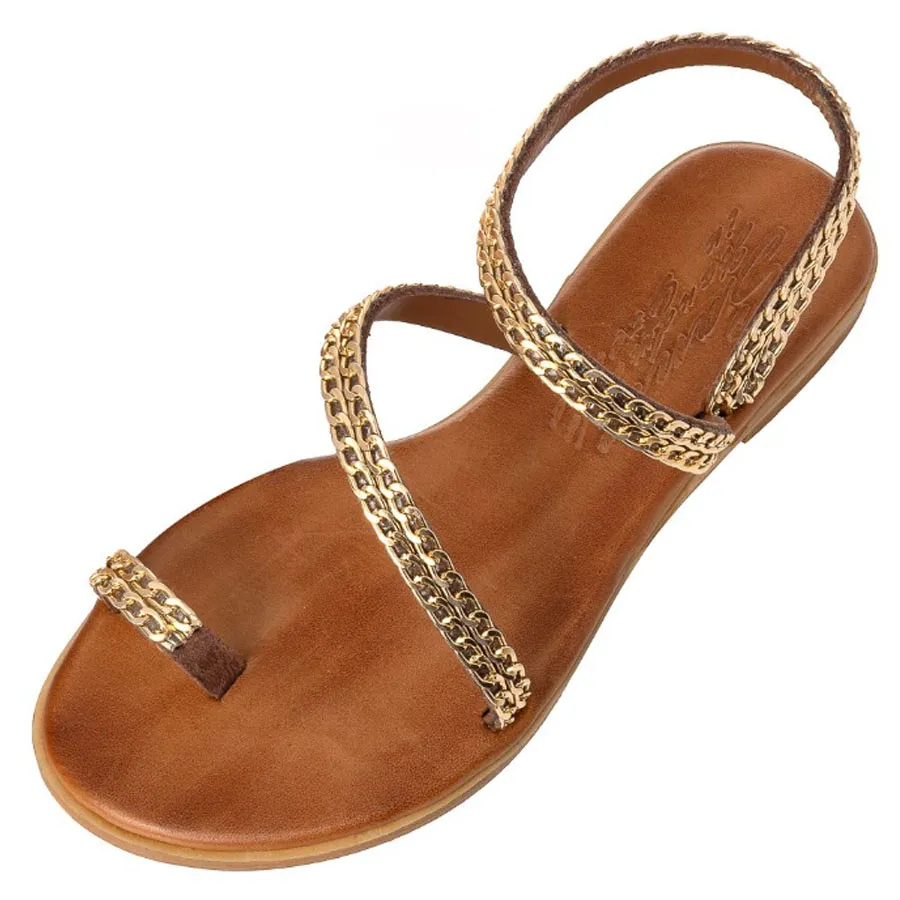 SANTE - Γυναικεία πέδιλα με ιδιαίτερα άνετη φόρμα 25-403-18 Ταμπά