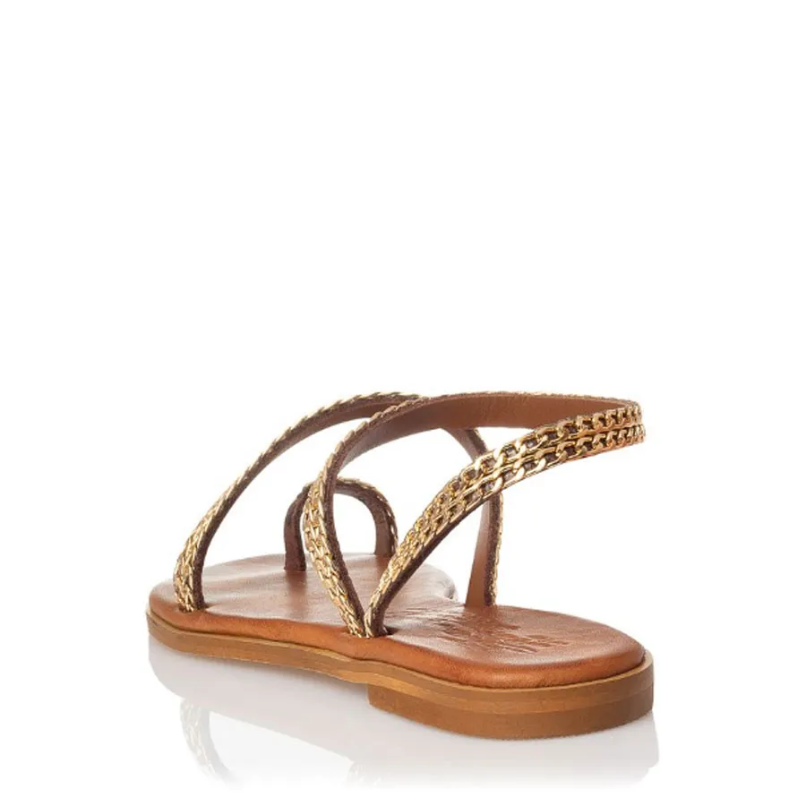 SANTE - Γυναικεία πέδιλα με ιδιαίτερα άνετη φόρμα 25-403-18 Ταμπά