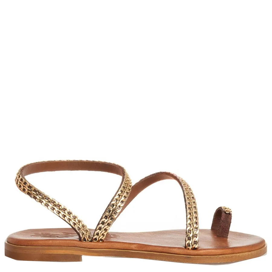 SANTE - Γυναικεία πέδιλα με ιδιαίτερα άνετη φόρμα 25-403-18 Ταμπά