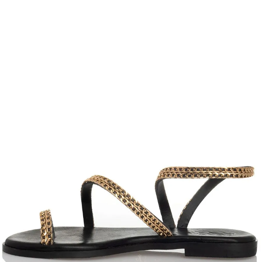 SANTE - Γυναικεία πέδιλα με ιδιαίτερα άνετη φόρμα 25-403-01 Μαύρο