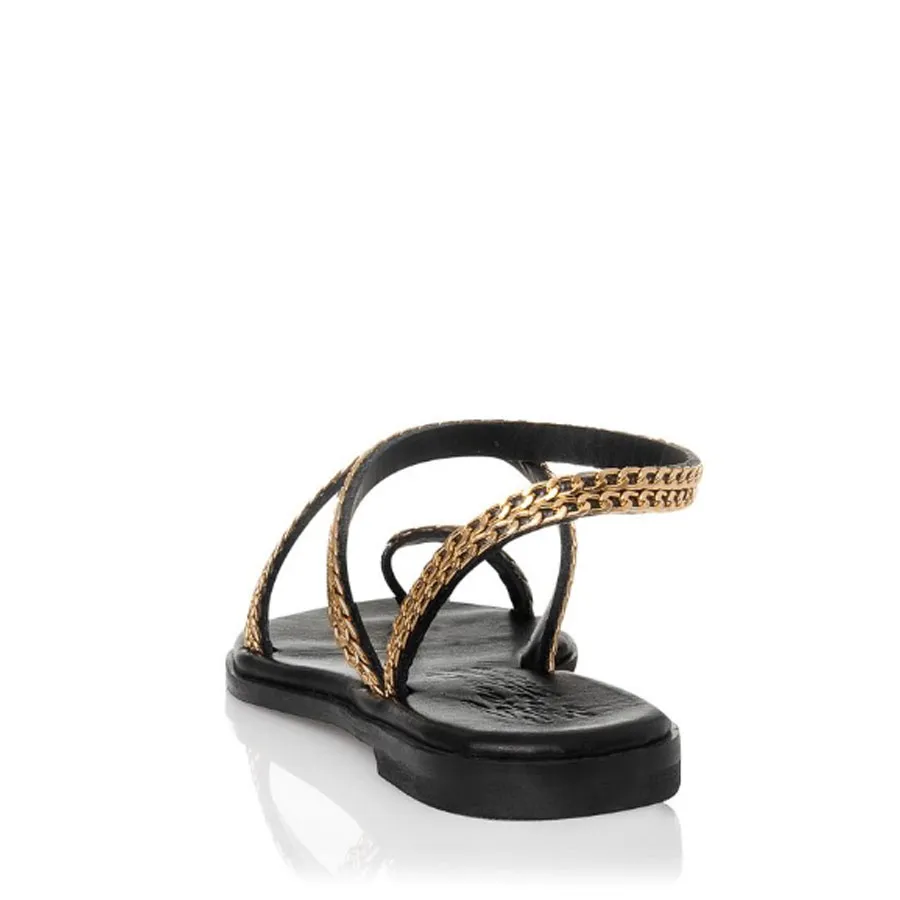 SANTE - Γυναικεία πέδιλα με ιδιαίτερα άνετη φόρμα 25-403-01 Μαύρο