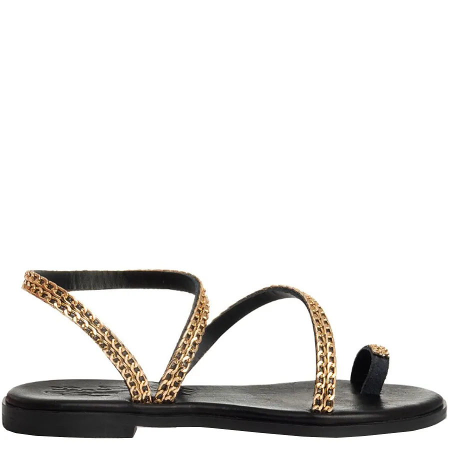 SANTE - Γυναικεία πέδιλα με ιδιαίτερα άνετη φόρμα 25-403-01 Μαύρο