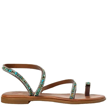 SANTE - Γυναικεία πέδιλα με ιδιαίτερα άνετη φόρμα 25-405-04 Τιρκουάζ