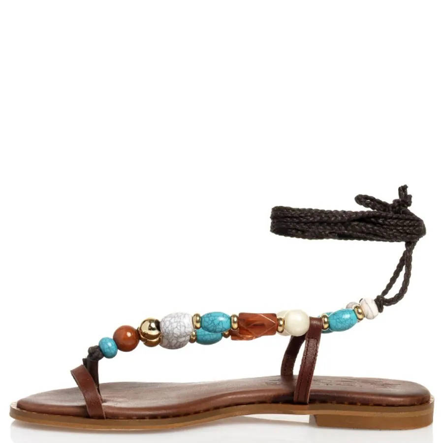 SANTE - Γυναικεία πέδιλα 25-411-32 Καφέ