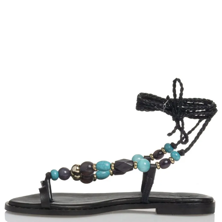 SANTE - Γυναικεία πέδιλα 25-411-01 Μαύρο