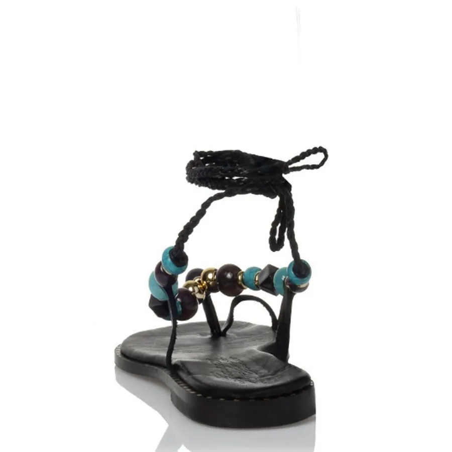 SANTE - Γυναικεία πέδιλα 25-411-01 Μαύρο