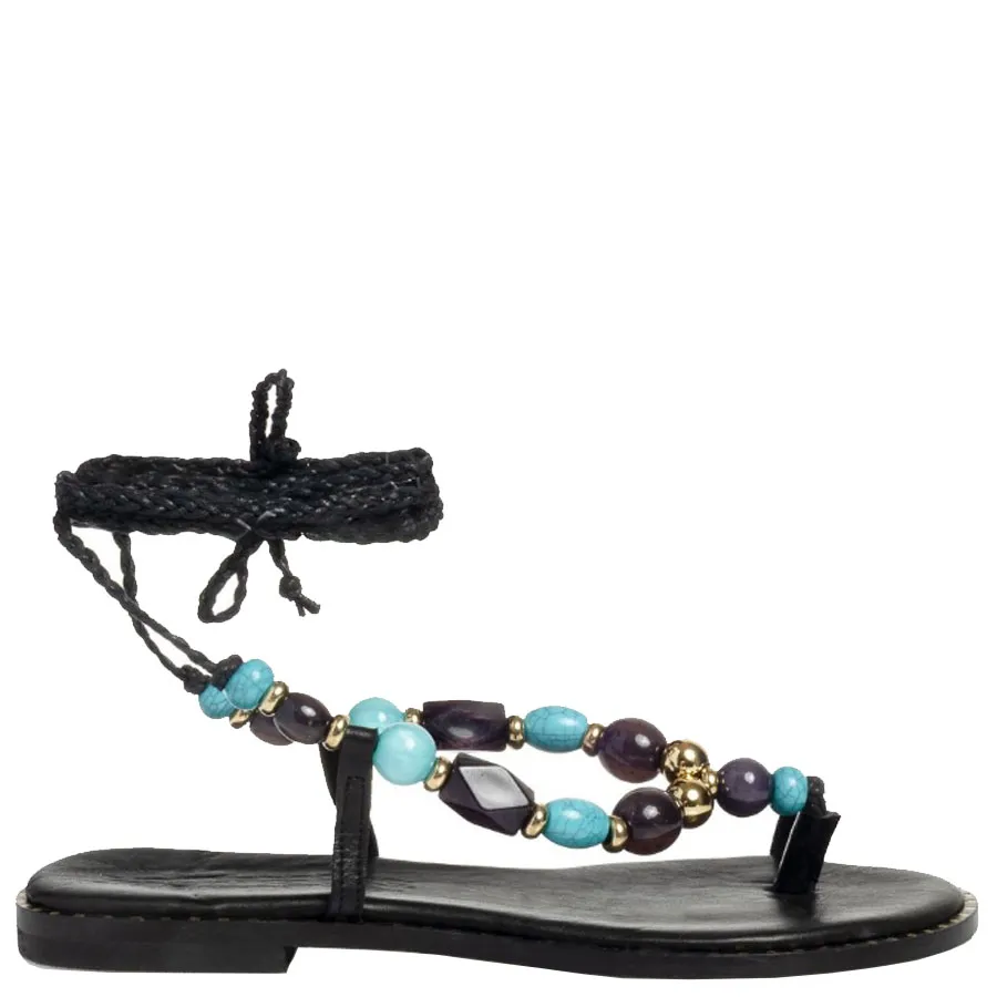 SANTE - Γυναικεία πέδιλα 25-411-01 Μαύρο