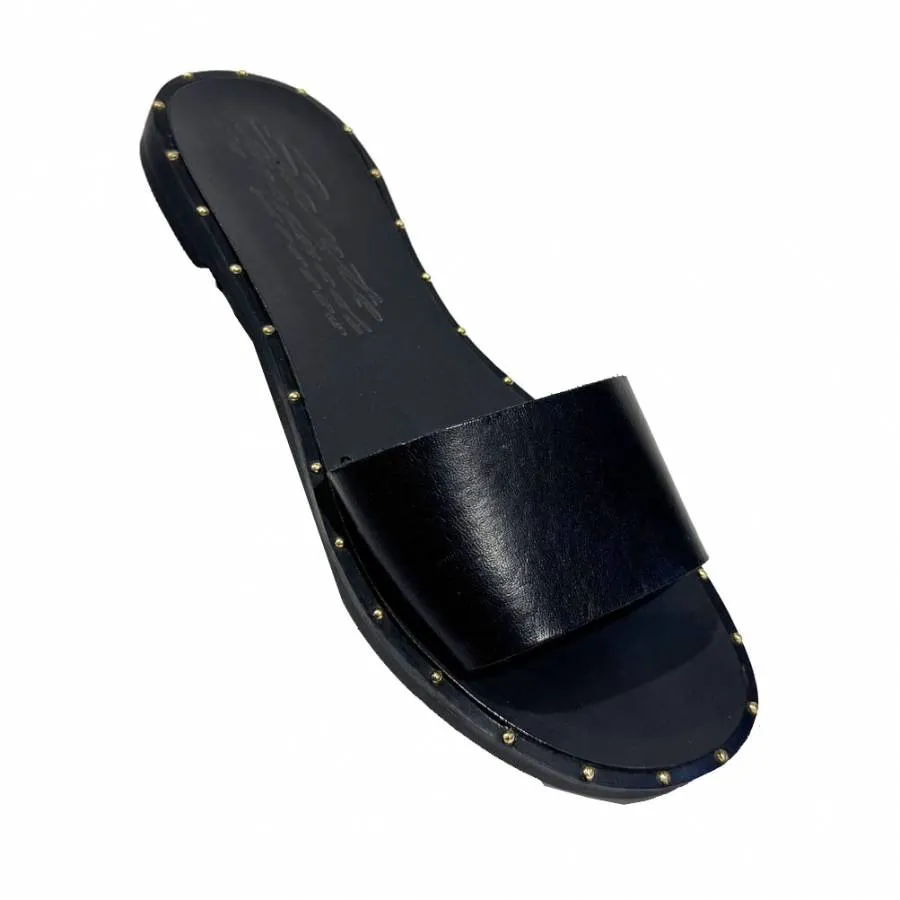 SANTE - Γυναικεία παντόφλα Flat 100111 Μαύρο