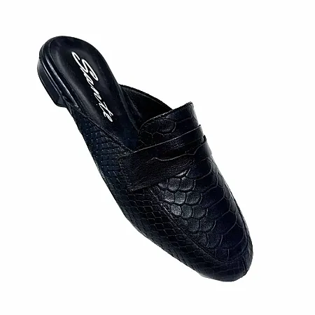 SANTE - Γυναικεία παντόφλα Flat 20-123 Μαύρο