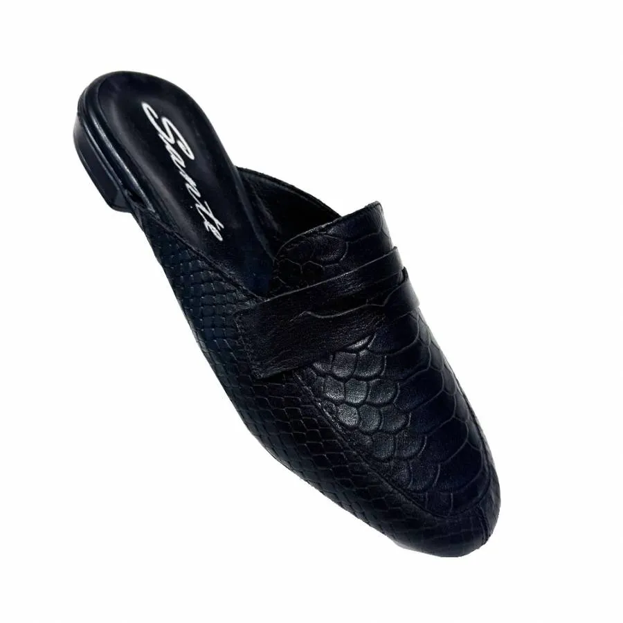 SANTE - Γυναικεία παντόφλα Flat 20-123 Μαύρο