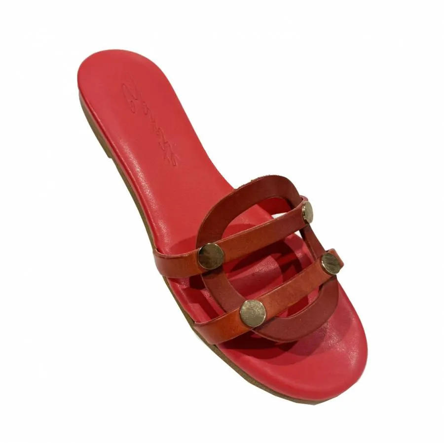 SANTE - Γυναικεία παντόφλα Flat 100061 Κόκκινο