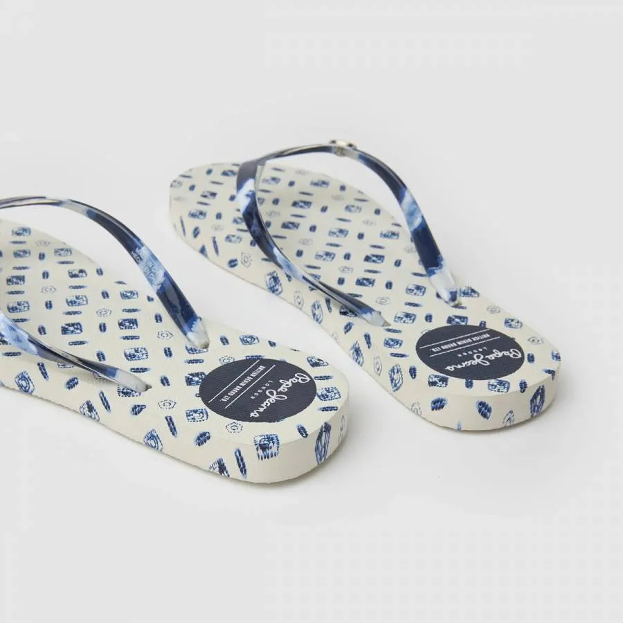 PEPE JEANS - Γυναικεία Σαγιονάρα Flip Flops Rake Blue Beach PLS70134 (808) Mousse