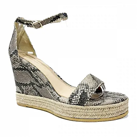 SANTE - Γυναικείες πλατφόρμες 19-147 Μπέζ φίδι