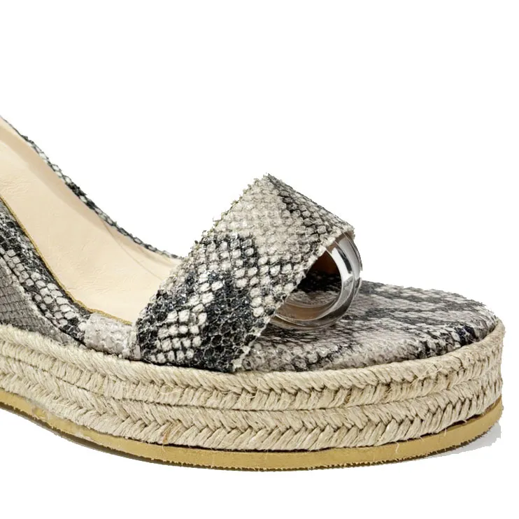 SANTE - Γυναικείες πλατφόρμες 19-147 Μπέζ φίδι