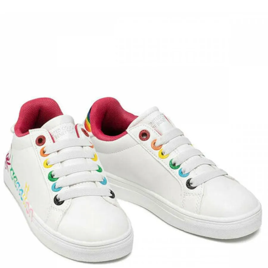 BENETTON - Παιδικά sneakers SWIFTLY BTK214102 White/Fucsia 1081
