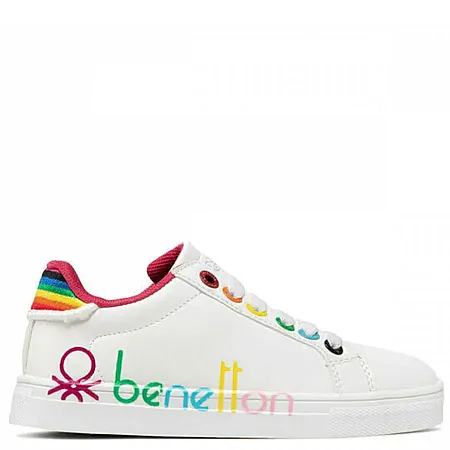 BENETTON - Παιδικά sneakers SWIFTLY BTK214102 White/Fucsia 1081