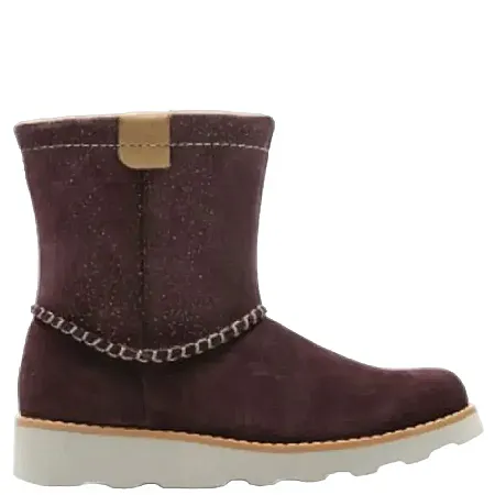 CLARKS - Παιδικά μποτάκια Crown Piper Burgundy Suede