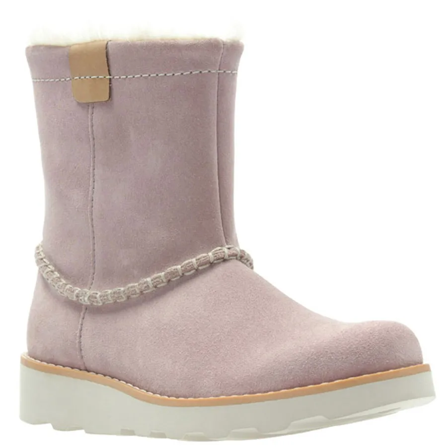 CLARKS - Παιδικά μποτάκια Crown Piper Pink Suede