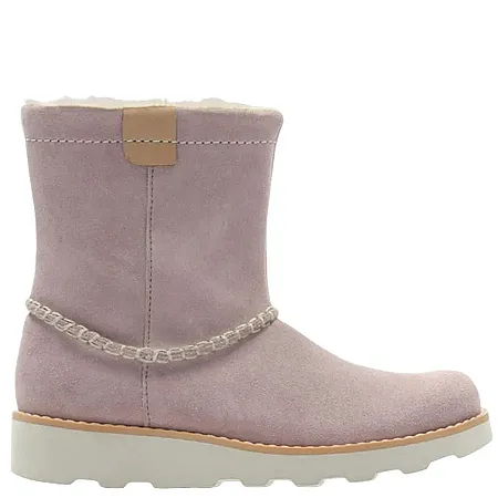 CLARKS - Παιδικά μποτάκια Crown Piper Pink Suede
