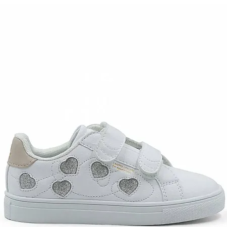 ΒΕΝΕΤΤΟΝ - Παιδικά sneakers LOVE MULTI GLITTER BTK114105 White/Silver 1040