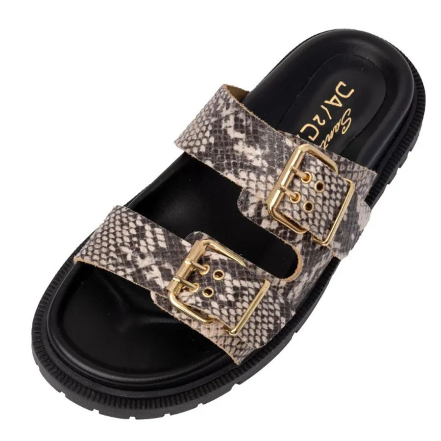 SANTE - Γυναικείες παντόφλες 25-132-63 Μπεζ Φίδι