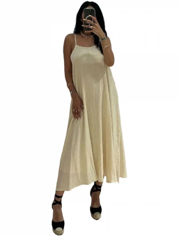 No Stress - Γυναικείο φόρεμα 10552 Εκρου