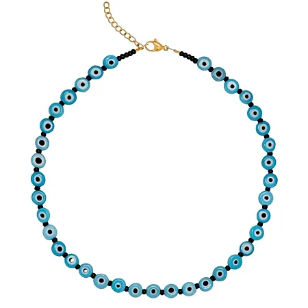 ALMYNOMA - Γυναικείο κολιέ Barracuda Baby blue