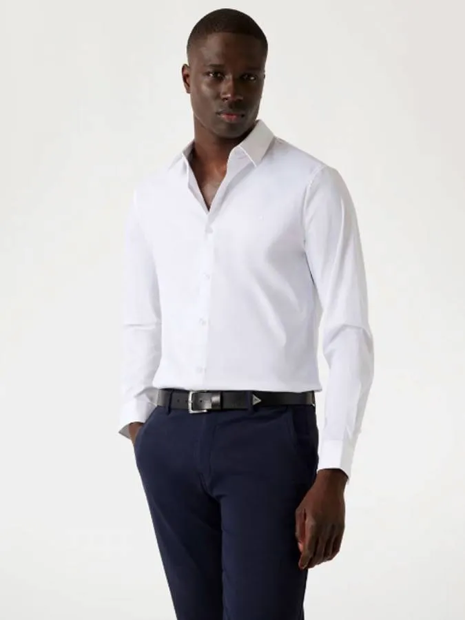 GUESS - Ανδρικό πουκάμισο M1YH20W7ZK1-G011 Λευκό