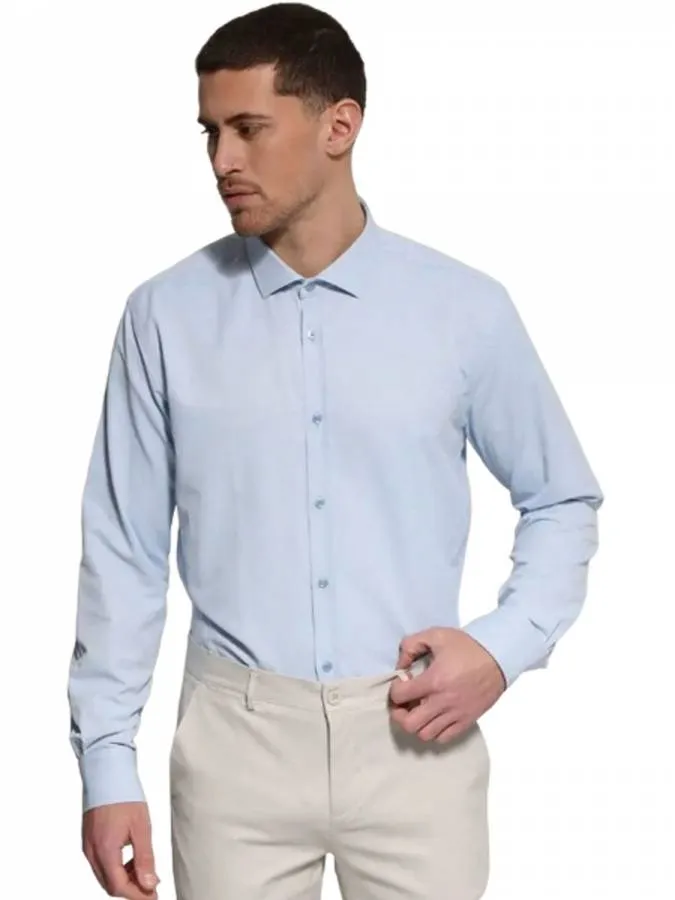 TRESOR - Ανδρικό πουκάμισο BOLOGNA 33-7366 Light Blue