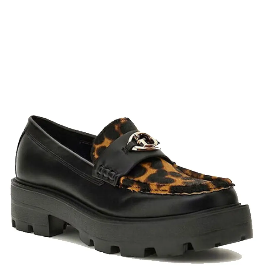 GUESS - Γυναικεία μοκασίνια FLTYK2LEP14-BLKTA Μαύρο