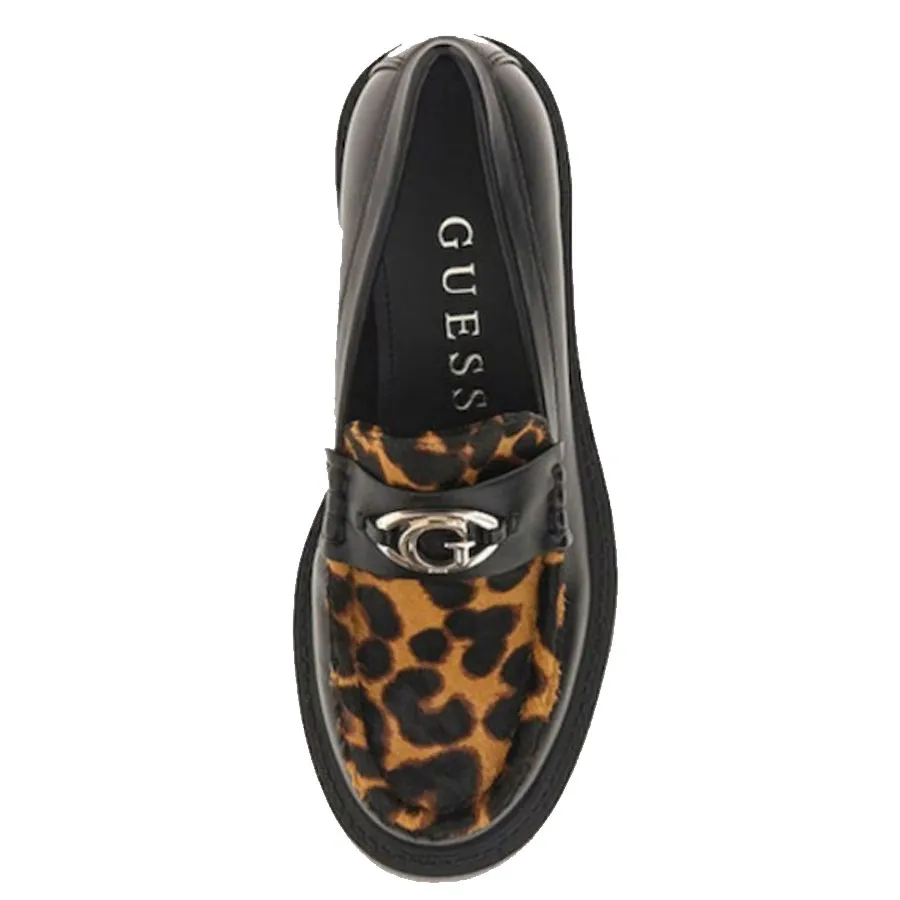 GUESS - Γυναικεία μοκασίνια FLTYK2LEP14-BLKTA Μαύρο