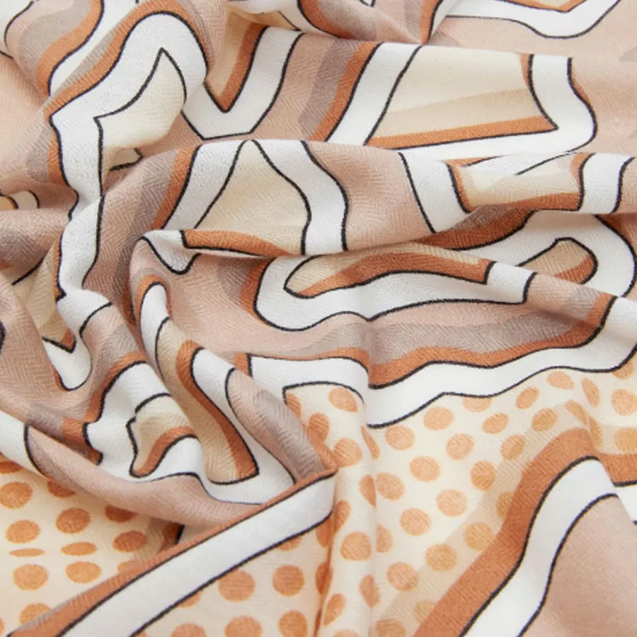 GUESS - Γυναικείο φουλάρι AW5342POL03-BEI Μπεζ