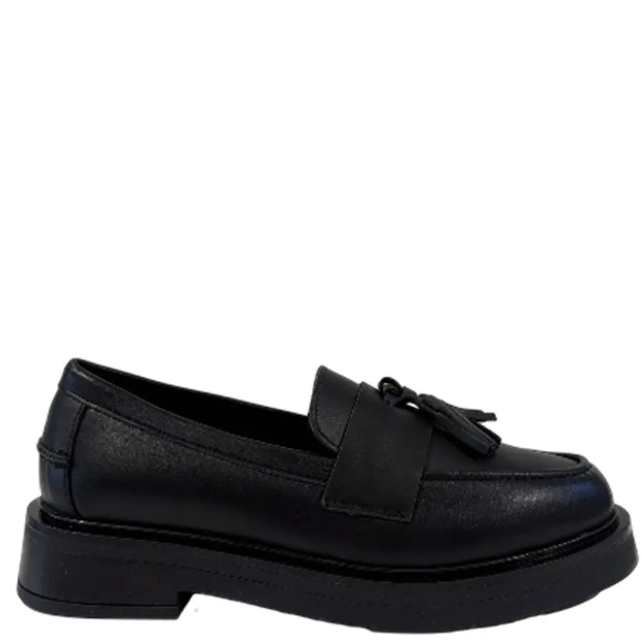 SANTE - Γυναικεία μοκασίνια 25-512-01 Μαύρο