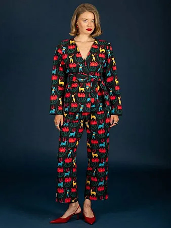 CHATON - Γυναικείο παντελόνι Harry 130-21468-Black (001)