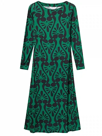 COMPANIA FANTASTICA - Γυναικείο πουκάμισο Long dress with Baroque print  53C/41026/1XS Green