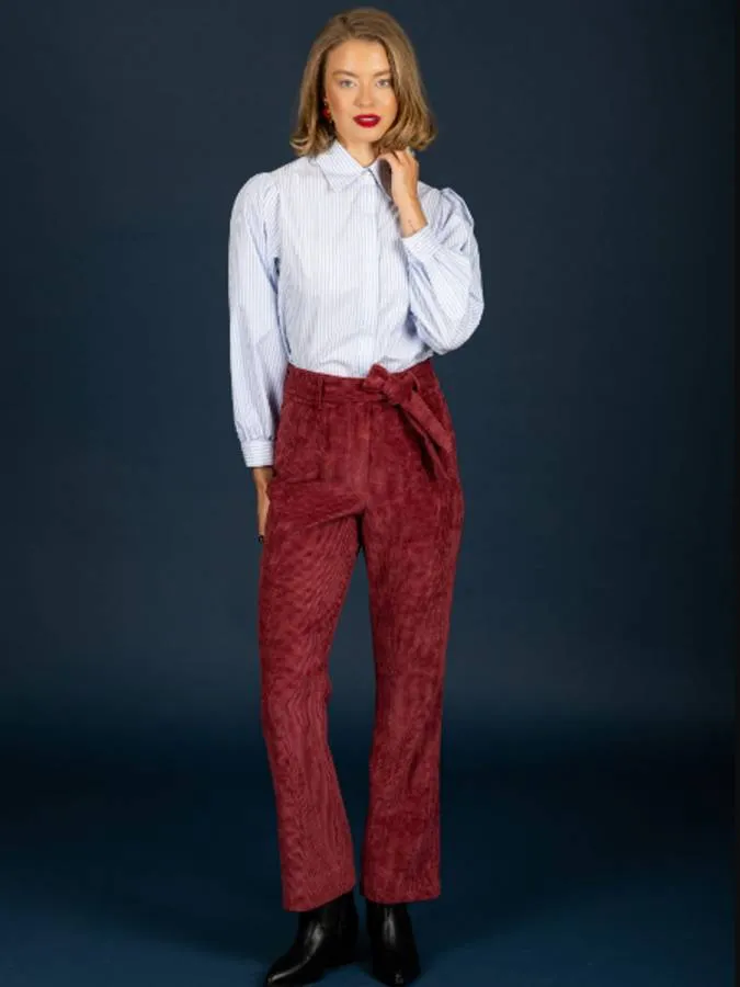 CHATON - Γυναικείο παντελόνι Morris 130-21471-Bordeaux (180)