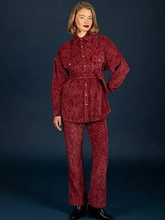 CHATON - Γυναικείο παντελόνι Morris 130-21471-Bordeaux (180)