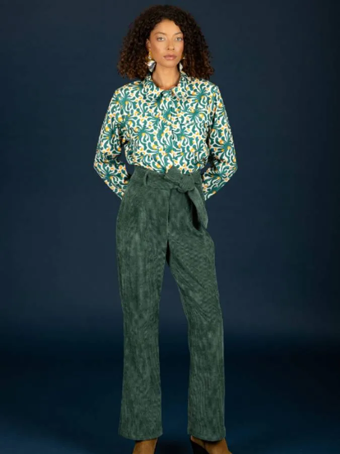 CHATON - Γυναικείο παντελόνι Morris 130-21471-Forest (687)