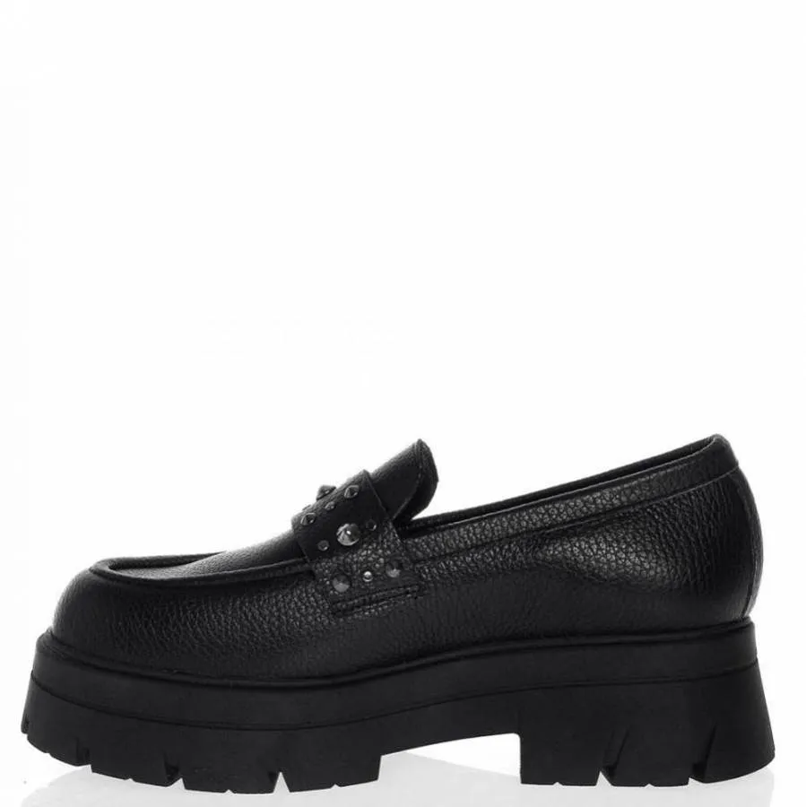 SANTE - Γυναικεία μοκασίνια με ιδιαίτερα μαλακό πάτο 24-555-01 Μαύρο