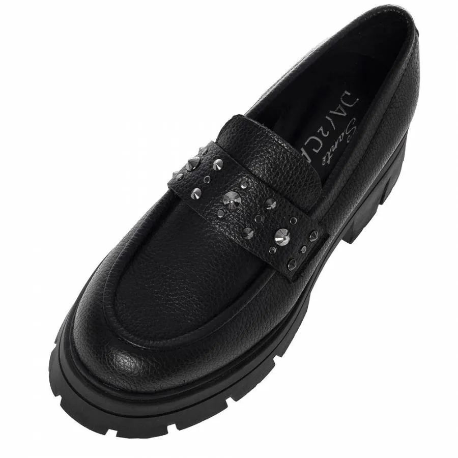 SANTE - Γυναικεία μοκασίνια με ιδιαίτερα μαλακό πάτο 24-555-01 Μαύρο