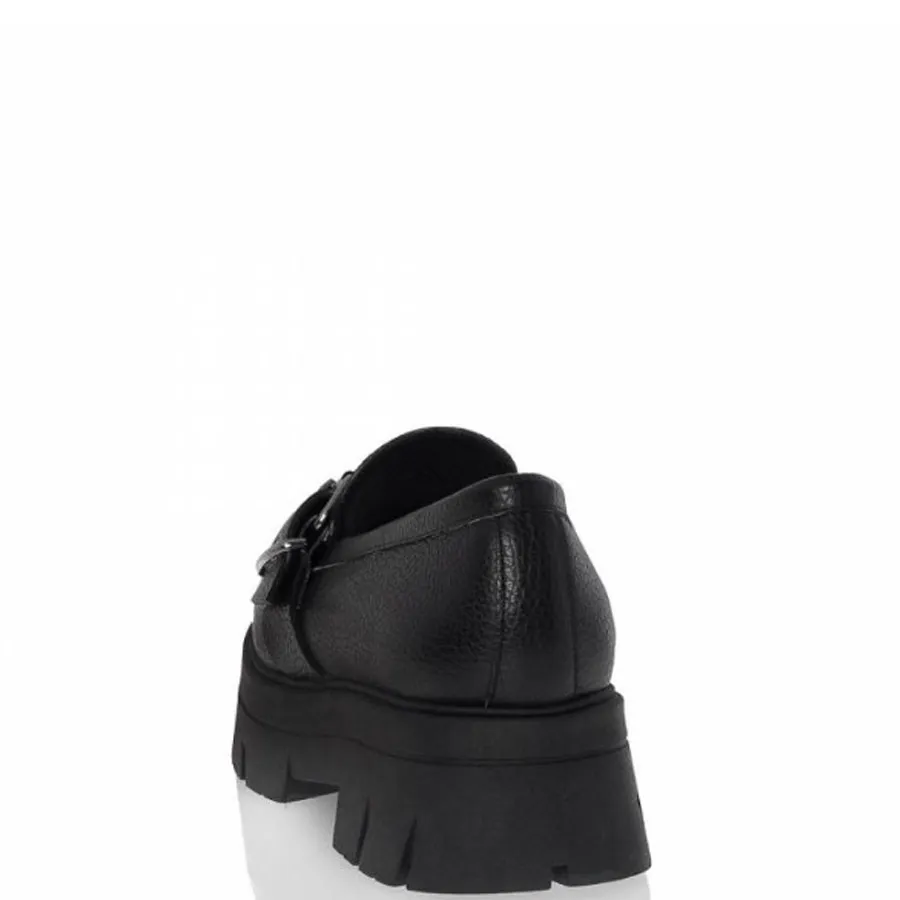 SANTE - Γυναικεία μοκασίνια με ιδιαίτερα μαλακό πάτο 24-556-01 Μαύρο